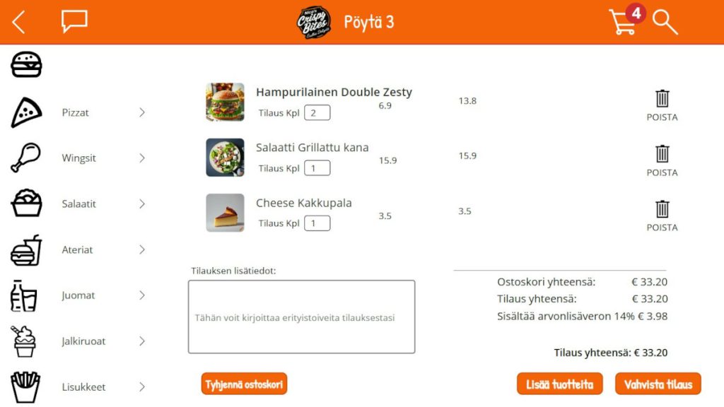 Picture of Restaurant Ordering System made with Power Platform