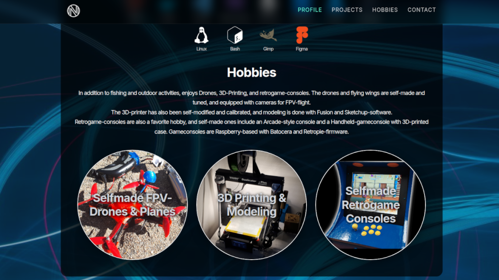 PIcture of NNmaki.com Portfolio Website